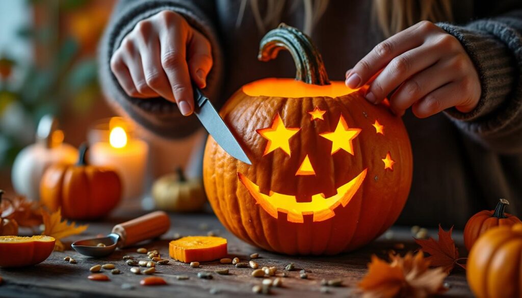 entdecken sie einfache tipps zum halloween kürbis schnitzen und gestalten sie kreative laternen für eine gruselige halloween-dekoration.